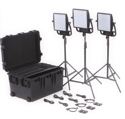 Astra 6X Bi-Color LED Panel Traveler Trio V-Mount Kit